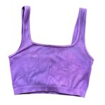 ZARA ribbed purple crop top Photo 3