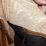 Plinio Visona  Cream Genuine Leather Handbag Purse Alligator Made Italy Photo 3