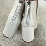Steve Madden EUC  Leather Thrived Heeled Ankle
Boots Ivory Size 7 Photo 7