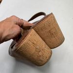 Sam Edelman Romy Tan Cream Camel Faux Patent Leather Wedge Sandal S-116 Sz 9.5 Photo 7