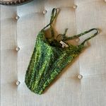 Miaou Revolve Green Snakeskin Corset Top Size XS Photo 1