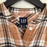 Gap Women's Soft Cotton Brown Plaid Tiered‎ Mini Dress Small Photo 6