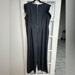 Calvin Klein Denim Flutter Sleeve Jumpsuit Navy Women’s Plus Size 18W Wide Leg Photo 7
