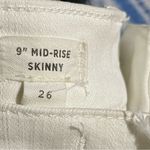 Madewell | 9” mid rise skinny white cut off jeans Photo 6
