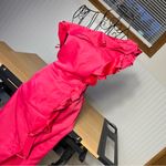 FEHAUTE NWT Chic One Shoulder magenta whit ruffle details Dress size m Pink Size M Photo 2