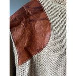 Ralph Lauren Women’s Beige Crew Neck Sweater with Brown Elbow Patches Photo 2