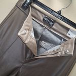 ZARA NWT High Faux Leather Ankle Zip Pants Light Brown Med Photo 6
