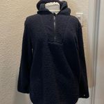 Tommy Hilfiger Women’s Black Fleece Zip Up Hooded Jacket Thumb Holes NWT Sz M Photo 0