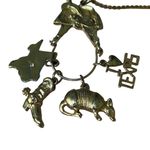 Unique Vintage Rare Vintage Texicana Pride Charm Necklace Western Southern Long Gold Chain Photo 6