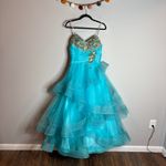 Mac Duggal  Y2K Aqua formal ball gown 61405H Photo 1