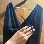 Lulus Navy Blue Dramatic Plunging Front & Back Maxi Dress with Slit Size Large Photo 7