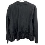 VTG B. Altman & Co Women’s Blazer Black Jacket XL Satin Ruffles Fifth Ave Career Photo 2