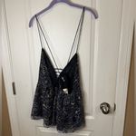 Anthropologie Sachin & Babi Navy and Gold Lace Dress Photo 8