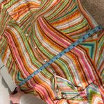 frankie's bikinis  Fifi Sustainable Disco Yellow Print Button Front Shirt Size S Photo 9