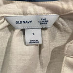 Old Navy The Classic Shirt Elegant Cream Cotton Top Photo 3