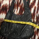 Y2K Biker Western Hobo Grunge Whimsygoth Black Leather Studs Shoulder Sac Hand Bag Purse #2000s #Mcbling Measurement in pics Photo 3