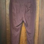 Anthropologie  Maeve Pant Seamed Flare High Rise Cropped Burgundy size 14 Photo 2