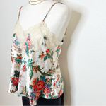 Vintage Victoria's Secret floral lace satin cami M/L White Size M Photo 6