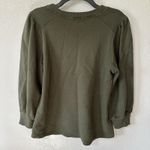Michael Stars Michael‎ Stars Olive Green Sweatshirt Size XS Crewneck Long Puff Sleeves Sweater Photo 2