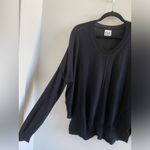 Planet By Lauren G Black Scoop Neck Long Sleeve Sweater One Size Fits All Photo 4