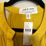 Cloth & Stone  For Anthropologie Yellow Henley Halter Top Size Small NWT Photo 4