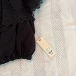 nwt new Francesca's Rosalie Eyelet Off The Shoulder Top size Large Black Photo 2