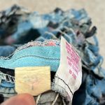 Vintage 1970’s Candi Jones Floral Ruffle Long Sleeve Maxi Dress Blue Large Size undefined Photo 10