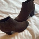 UGG  Brown leather/suede Ankle Booties with Chunky Heel Photo 3
