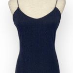 Fourteenth Place NWT Black Metallic Slit Hem Midi Dress Size Large Holiday Sexy Photo 2