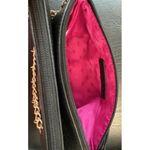 Juicy Couture Black Quilted Wristlet Clutch With Gold Chain Photo 3