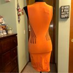 Urban Outfitters iets frans orange sleeveless mini dress bodycon cutouts size M Size M Photo 2
