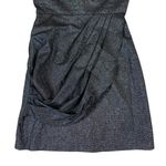 Alice + Olivia  S Black Strapless Metallic Mini Dress Party Cocktail Glam Photo 2