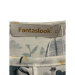 Fantaslook Blouse Womens XL White Floral Print Short Sleeve Ruffle Front Top NWT Photo 4