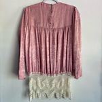Jessica McClintock Vintage 80s Jessica McClintock Lord & Taylor Pink 100% Silk And Lace Top Size 6 Photo 6