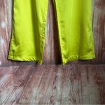 Micas Bright Yellow Basic Satin High Waisted Straight Leg Trousers Size L Photo 5