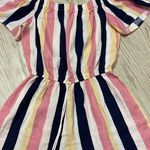 Striped off the shoulder romper Photo 0