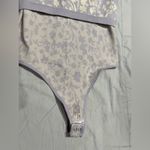 Free People  Women's Printed Clean Lines Thong Bodysuit, Lilac Combo, XS-S Photo 12