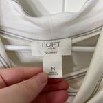 Loft NWOT  women’s white light gray cowl neck soft lounge loose relaxed tunic top Photo 3