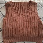 Brown Knit Sweater Vest Photo 1