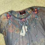 Johnny Was $390 NWT  Mesh Embroidered Layered Ruffles Floral Mini Dress Size S Photo 5