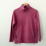 Athleta  Cozy Karma Side Zip Funnel Neck Victorian Berry Pullover Size XS Photo 3