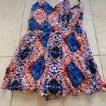 Lavender Brown Paisley Romper Criss Cross Back SzS Photo 1