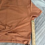 Alphalete Woman’s Premium Wrop SS Crop - Camel , Size XL Photo 2
