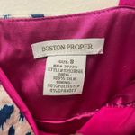 Boston Proper  White Navy Cheetah Print BodyCon 100% Silk Mini Dress SZ 8 Photo 5