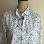 Porter & Ash Floral Button Down White Blue Top Sz Small Photo 2