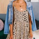 Leopard Print Babydoll Dress Multi Size L Photo 0