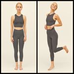 Girlfriend Collective đź’•GIRLFRIENDđź’• Compressive High-Rise 7/8 Legging Moon Charcoal Gray L NWT Photo 1
