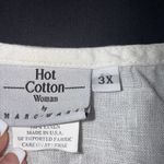 Hot Cotton Quiet Luxury Minimalist 100% Linen White Sleeveless Tank Top 3X Photo 6