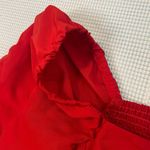 Free Assembly Red Top Square Neck Size Small Blouse Peasant Puff Sleeve Photo 5
