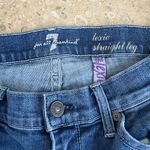 7 For All Mankind  Dark Wash Distressed‎ Lexie Straight Leg Jeans Size 27P EUC Photo 2